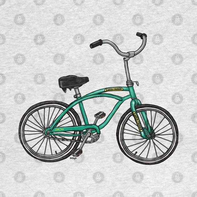 Beach Cruiser - TEAL by mcillustrator